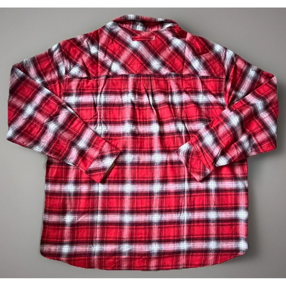 New Legendary Whitetails Buck Camp Flannel Shirt Red Black Plaid 3XL NWT JBHS